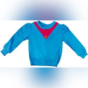 Vintage 80’s Blue and Pink Kids Sweatshirt 2T-3T